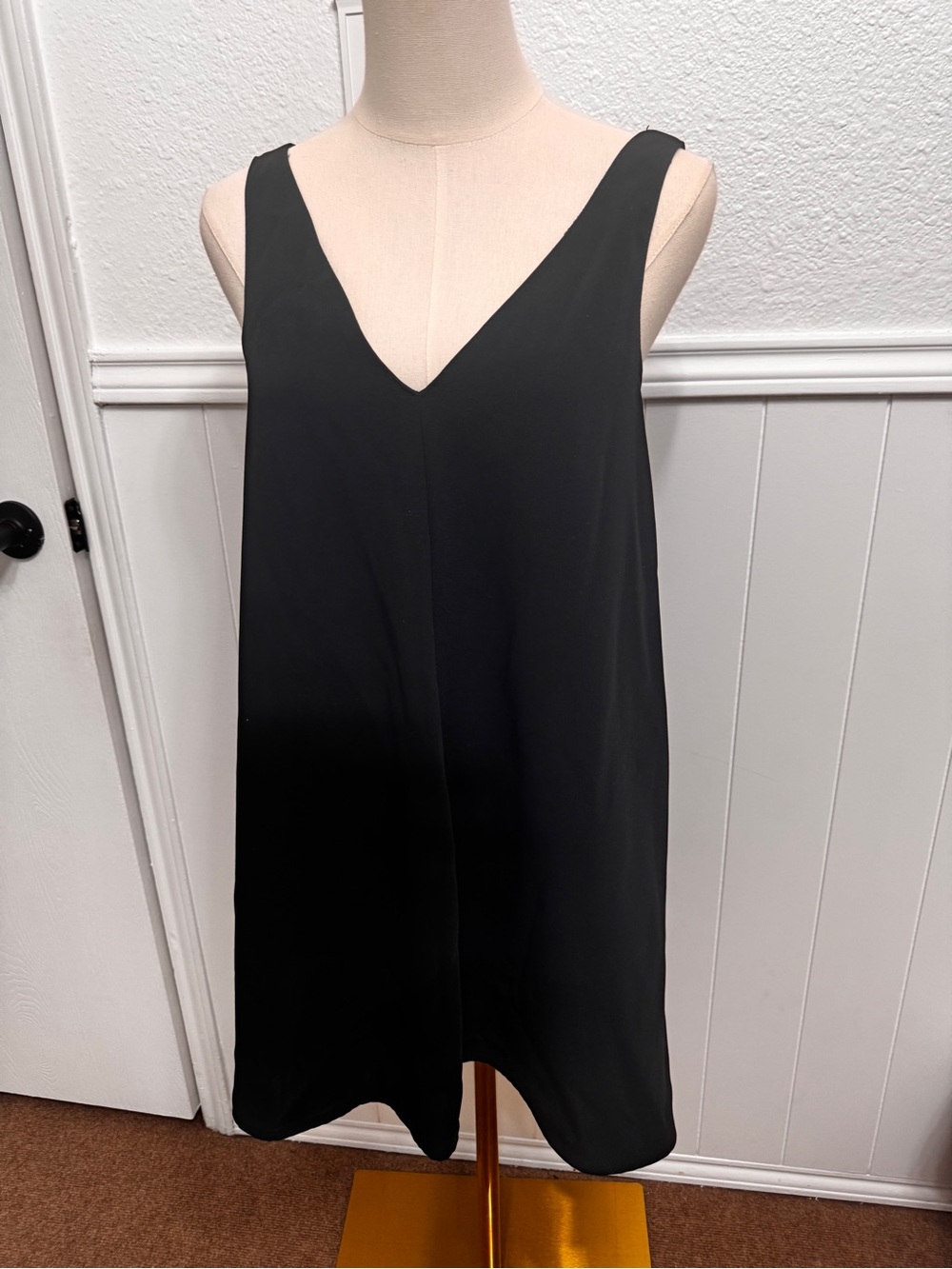 Zara Black V-Neck Mini Dress